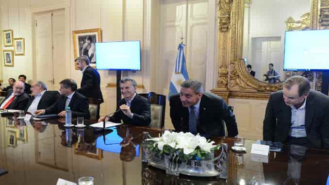 El gobernador Carlos Verna en Casa Rosada