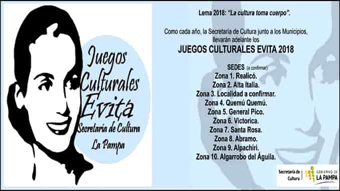 Hoy se inician los Juegos Culturales Pampeanos Evita 2018