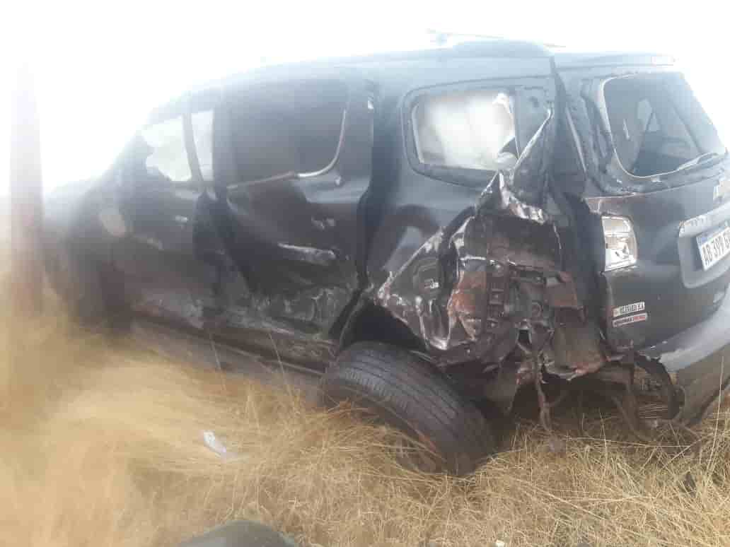 Choque entre dos automóviles en rutas provinciales Nº 1 y 2