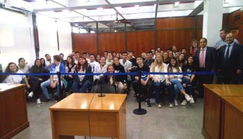 JUICIOS Y VISITAS: 1.125 ALUMNOS DE 34 ESCUELAS CONCURRIERON A LOS TRIBUNALES EL AÑO PASADO
