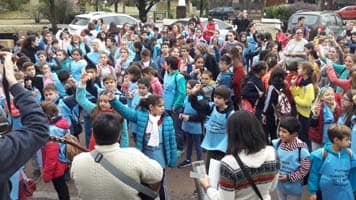 Peregrinación de niños en Intendente Alvear La Pampa