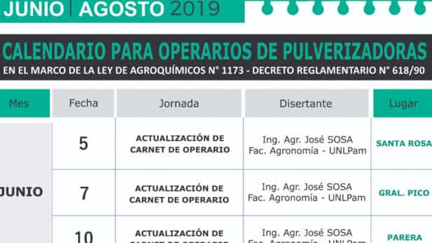 Cursos para operarios de pulverizadores