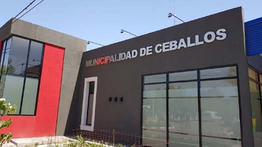 Inauguración de Municipalidad, Obras y Viviendas en Ceballos