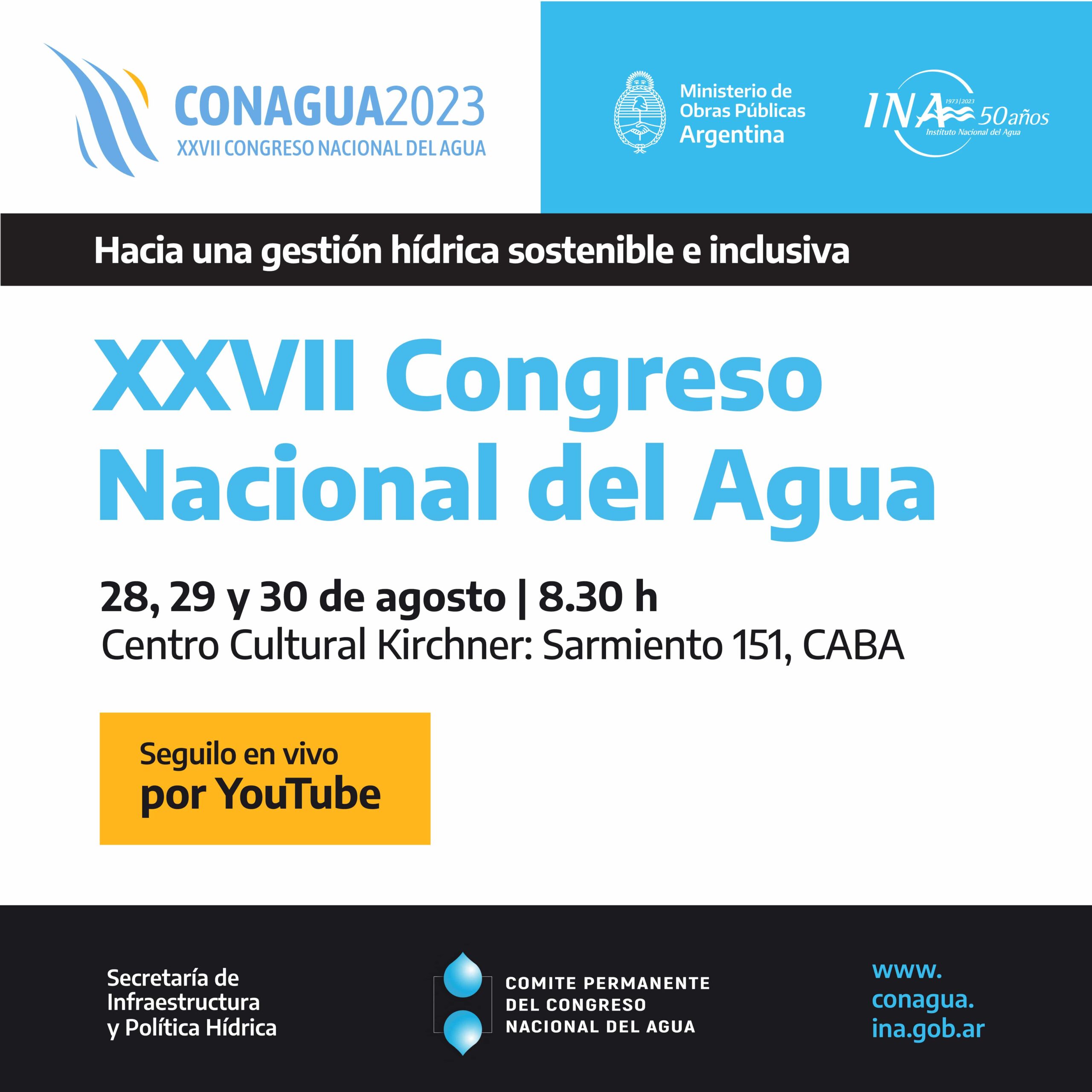 El noticierodigital.com.ar y lanoticia.ar estarán presente realizando la cobertura periodística en CONAGUA 2023