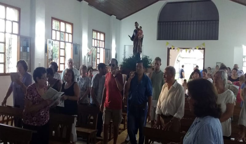 El intendente Alegre participó de las fiestas patronales de San José en Santa Regina